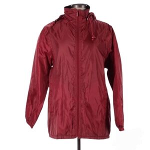 Totes Burgundy Three Season Fleece Lined Hooded Storm Jacket Women, Size Medium